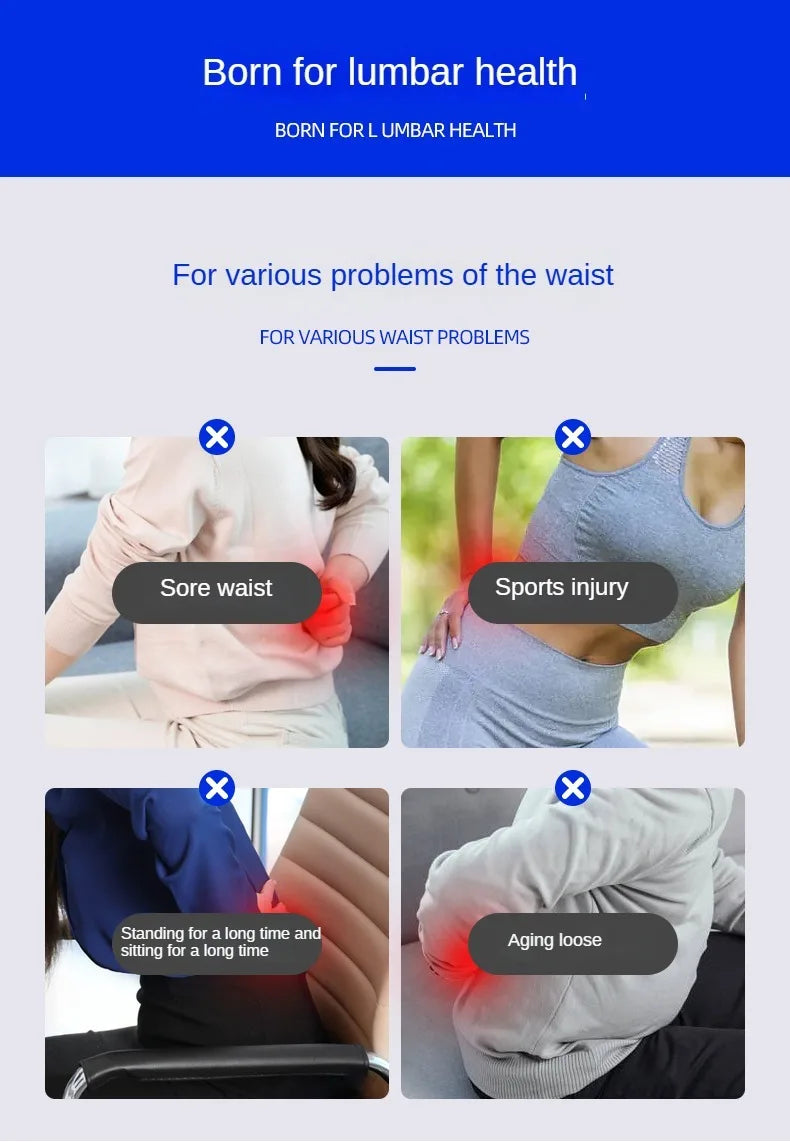 Adjustable Lower-Back Support Belt with 3 Pads