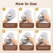 Rechargeable Heated Air-Compression Hand Massager – Grey