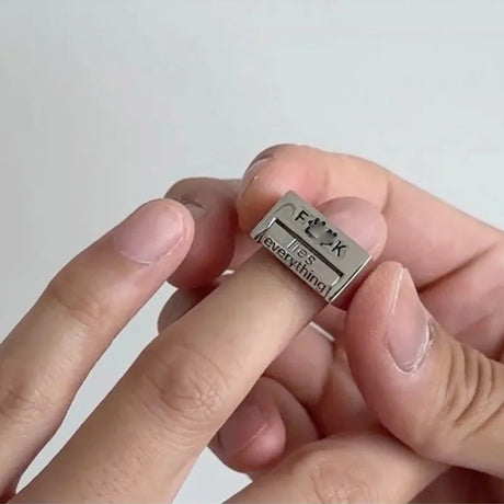 Personalized Rotating Text 'You & Me' Couple Ring for Men And Women Gothic Punk Hip Hop Jewelry Unique Love Gift