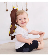 Plush Baby Head & Back Cushion Backpack – 2 Colours