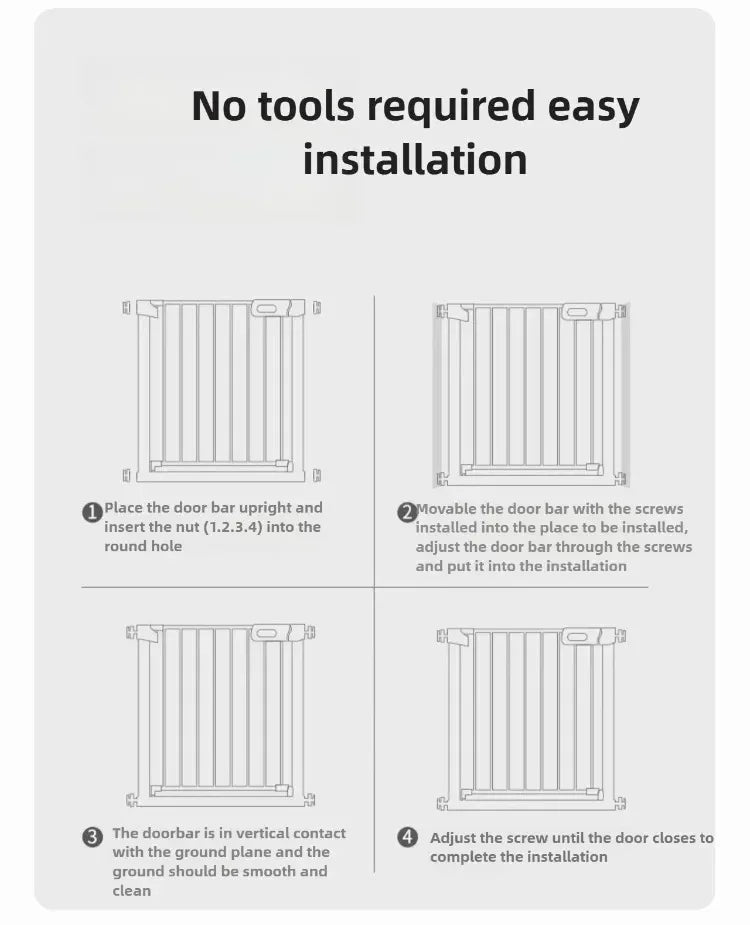 No-Drill Pressure-Mounted Baby & Pet Safety Gate