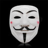 Guy Fawkes Mask Black/White Revolutionary Style Halloween Cosplay Face Cover Party Accessories