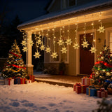 Solar Snowflake Lights Outdoor for Xmas Garden Patio Party Home Holiday New Year Celebration Decor