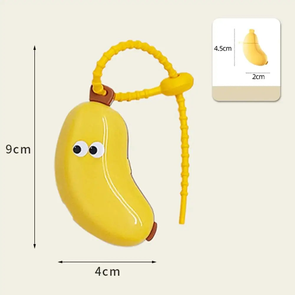 Banana-Shaped Travel Toothbrush & Mini-Tube Case