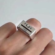 Rotating Message Ring – “FU” or “LOVE”