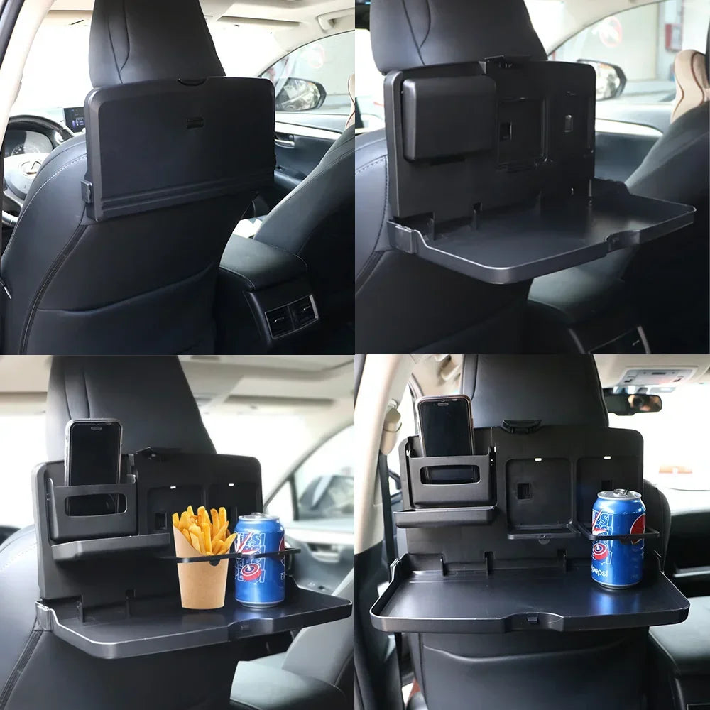 Car Back Seat Tray C Foldable Car Backseat Table And Organizer Car Work Dining Table Food Tray Portable Auto Food And Drink