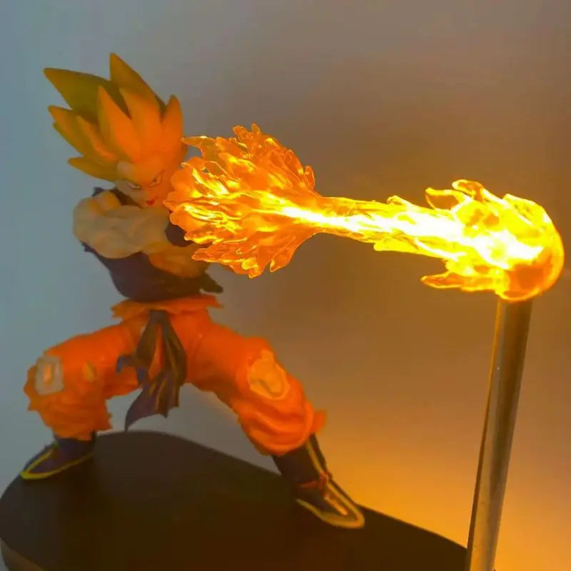 Dragon Ball Vegeta Saiyan Goku Magnetic Night Light Anime Peripheral Hand-Do Desktop Ornaments For Boys Birthday Gifts