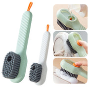 Push-Dispensing Cleaning Brush for Shoes & Clothing