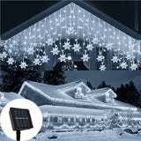 Solar Snowflake Lights Outdoor for Xmas Garden Patio Party Home Holiday New Year Celebration Decor