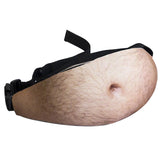 Funny Dad Bod Money Belt Bag Men Travel Bags Flesh Color Creative Fanny Pack Beer Fat Belly Bum Pouch Waist Bag
