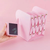 Adjustable Metal Bookend with Pen Holder