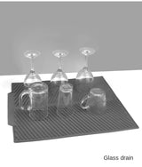 Silicone Drain Pad Drying Mat Pots Dish Drain Mat For Kitchen Tableware Non-slip Mats Anti-scald Coaster Kitchen Utensils