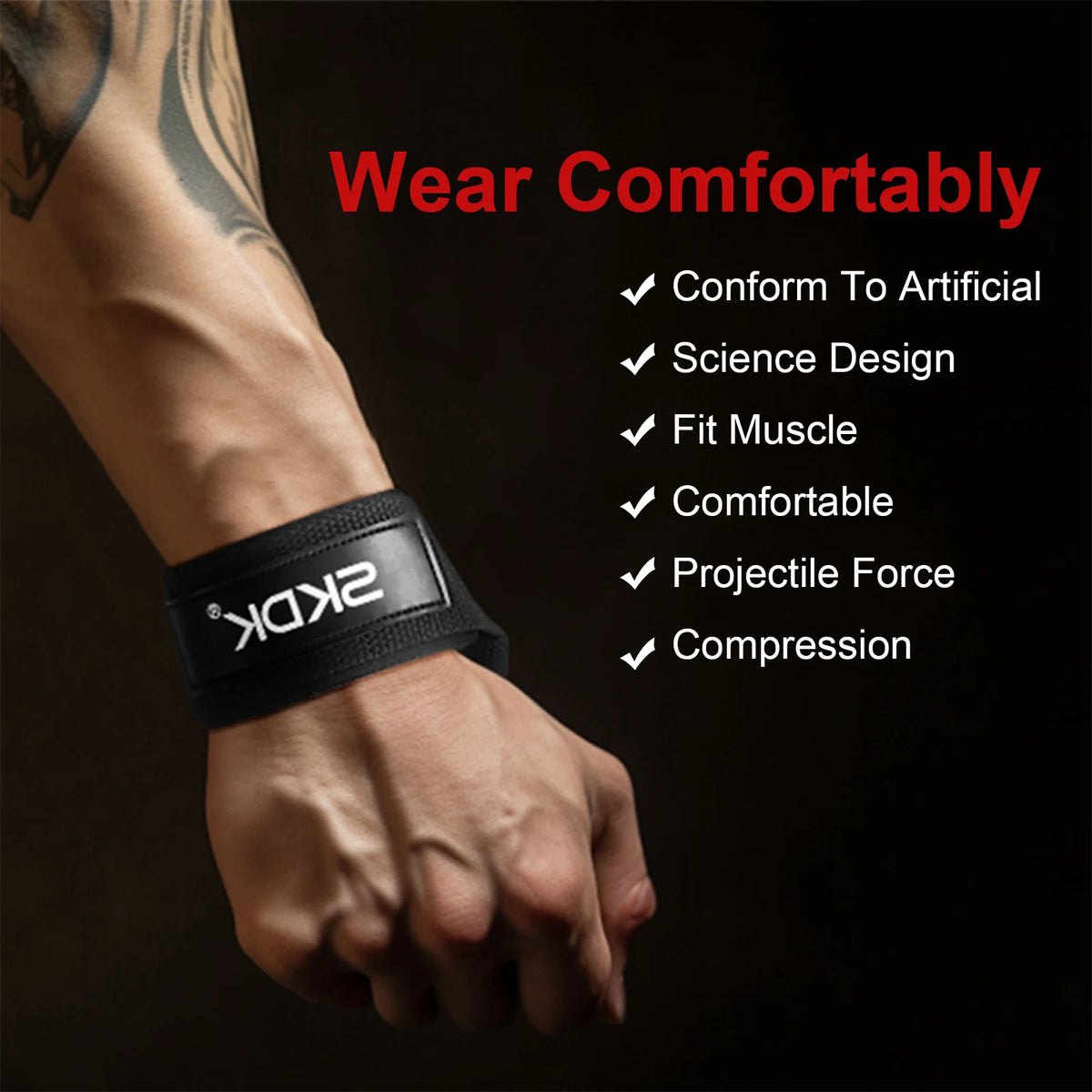 Silicone-Grip Weight-Lifting Straps