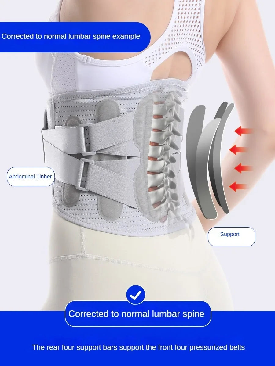 Back Brace Support Belt-Lumbar for Back Pain,Sciatica,Scoliosis,Herniated Disc Adjustable Straps-Lower with 3 Pads for Men&Women