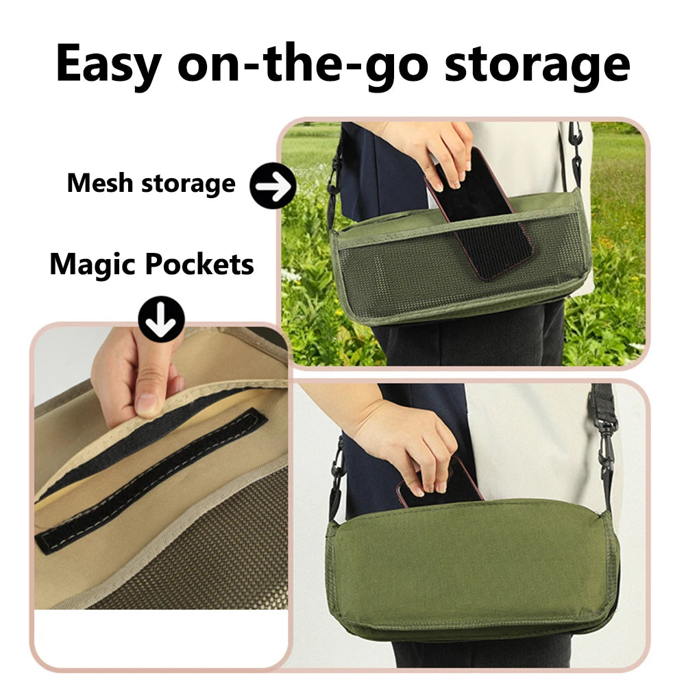 Lightweight Folding Camping Stool with Mesh Carry Bag