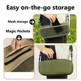 Portable Foldable Backpack Stool Lightweight Camping Picnic Fishing Chair with Mesh Bag Outdoor Adventure Seat for Hiking Travel