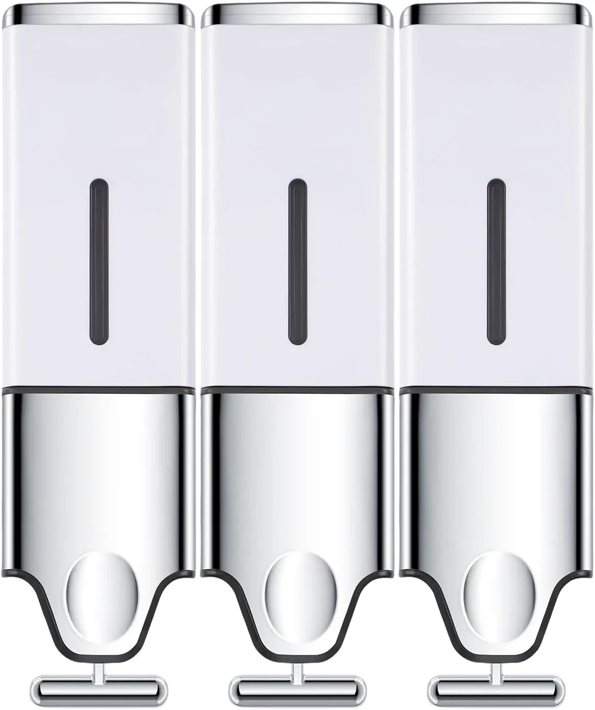 3-in-1 Quadrate Dispensers for The Shower,Shower soap Dispenser,Conditioner Dispenser, Shampoo Dispenser,No Drilled Wall Mounted