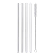 Reusable 8-Inch Glass Drinking Straws – 6 Sets