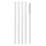4/8Pcs Reusable Glass Straws Clear Glass Drinking Straws 8 Inch 8mm Tubes Juice Smoothie Tea Straws Glasses Straw Set for Drinks
