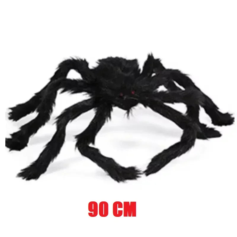 Poseable Giant Black Halloween Spider – 30cm to 200cm