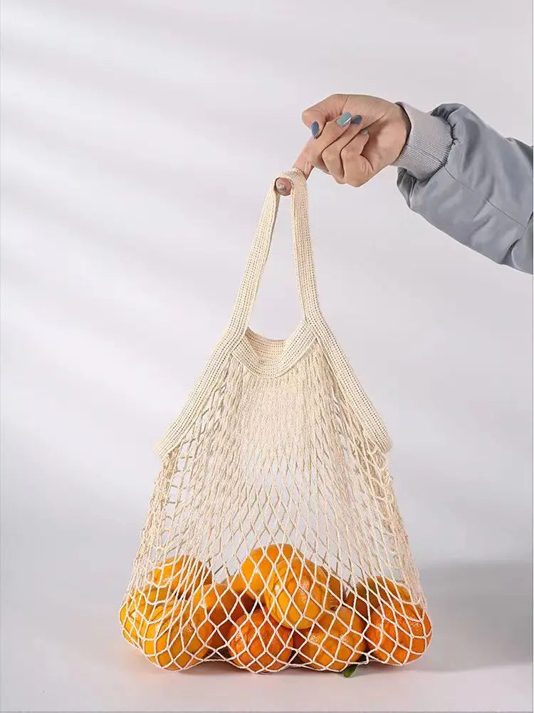 Reusable Cotton Mesh Shopping & Produce Bags – 1 or 2 Pack