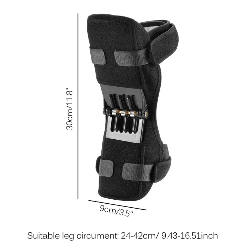 Knee Protection Booster Support Knee Cushion Adjustable Sports Powerful Rebound Spring Force Relieves Pain From Strains 1-2PCS