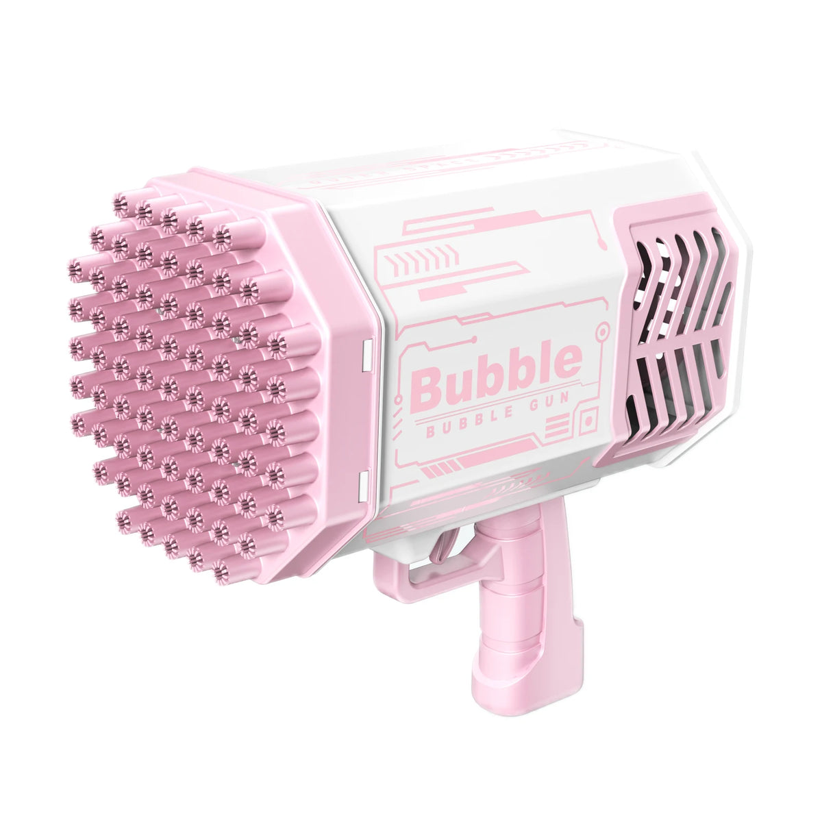 Bubble Gun Bubble Machine Without Solution - 69 Holes Blaster for Kids Outdoor Summer Toy, Party Favors - Bubble Maker Blowers