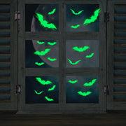 Glow-in-the-Dark Halloween Bat Wall Decals – 16 Piece Set