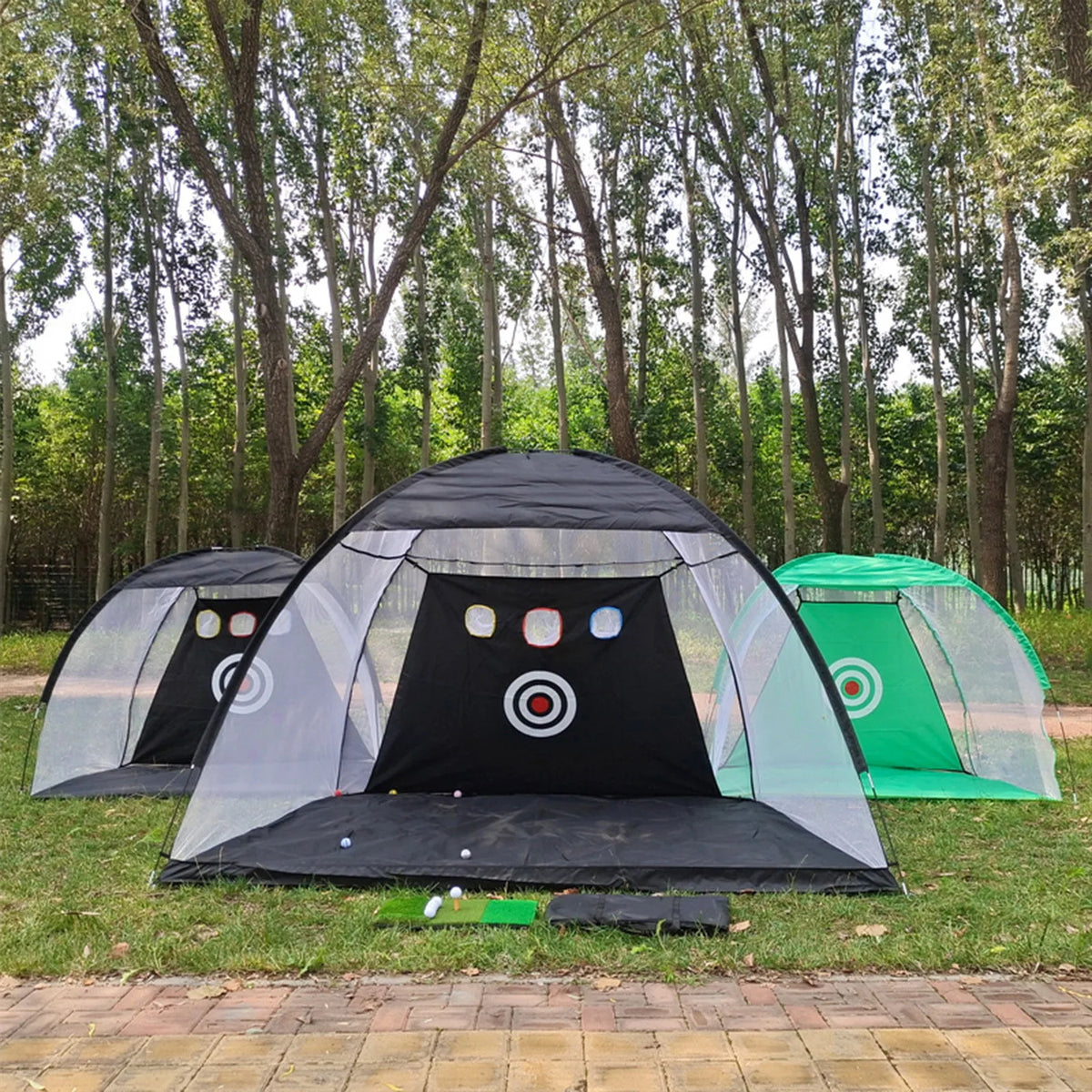 Golf Practice Tent Net  10x7ft Practice Net With Triturf Mat  Golf Hitting Aid For Backyard Home Sports Equipment Chipping Swing