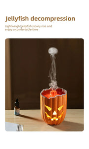 Halloween Pumpkin Aroma Diffuser & Humidifier – LED Night Light USB Essential Oil Mister