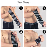 1PC Elastic Exercise Wrist Pressure Strap Weight Lifting Sports Wrist Bandage Wrap Wrist Guard Against Sprain for Men Women