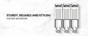3-Chamber No-Drill Shower Soap Dispenser