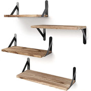 Wall-Mounted Wood Floating Shelves – 1 or 4 Pieces