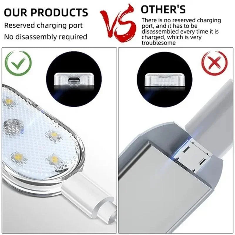 USB-Rechargeable Car Interior LED Accent Light – 5 Colours