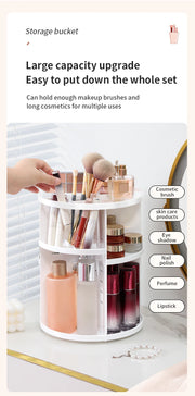 360° Rotating Makeup & Skincare Organiser – 3 Colours