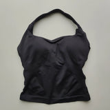 Impact Halter Top Push-Up Sports Bra Backless Design Yoga Tank Top Fitness Workout Activewear Gym Clothes Sports Bras