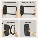 Portable Foldable Backpack Stool Lightweight Camping Picnic Fishing Chair with Mesh Bag Outdoor Adventure Seat for Hiking Travel