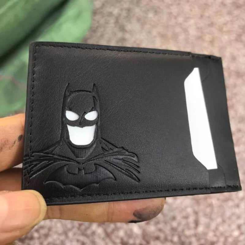 Bat-Inspired PU Card Wallet – Slim ID & Bank Card Holder