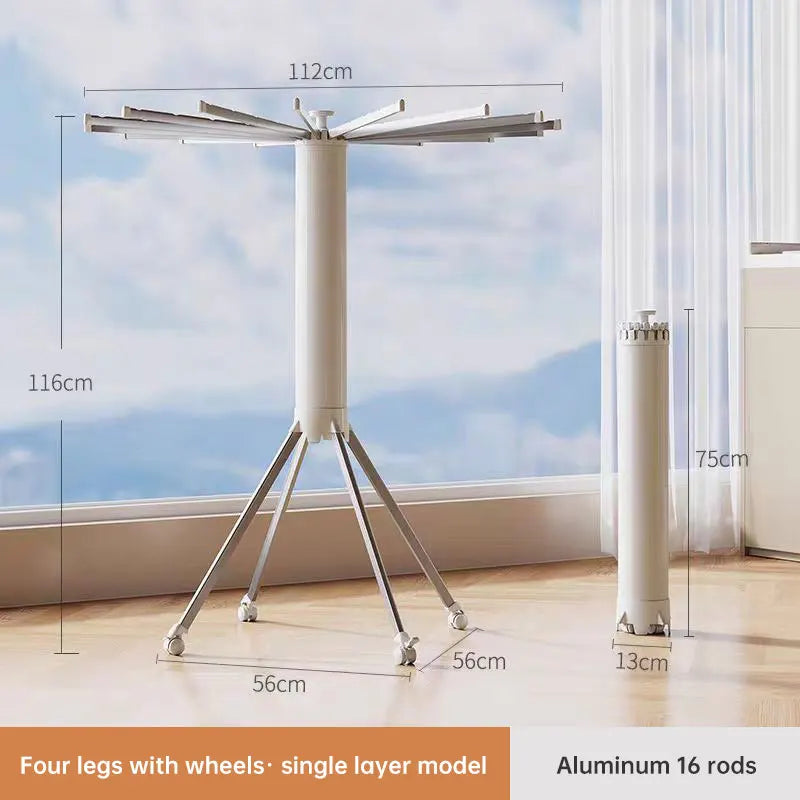 Octopus Drying Rack Balcony Household Folding Floor Pole Indoor Portable Clothes Hanging Rack Quilt Drying Floor Rack