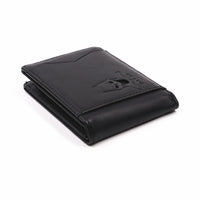Leather Bat ID Wallet Slim Bifold Credit Card Holder Case With Cutout Superhero Face Eyes Mask Gift