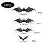 Halloween Bats Decorations,3D Pvc Bat on The Wall,Black Bats Wall Stickers,Halloween Scary Props