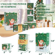 Christmas Pop-Up Bounce Gift Box with Gift Bag