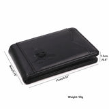 Leather Bat ID Wallet Slim Bifold Credit Card Holder Case With Cutout Superhero Face Eyes Mask Gift