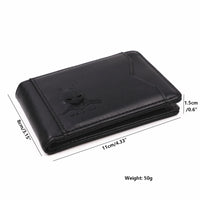 Leather Bat ID Wallet Slim Bifold Credit Card Holder Case With Cutout Superhero Face Eyes Mask Gift