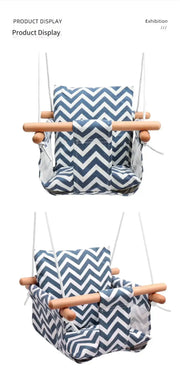 Baby Swing Seat Canvas Safe Swing Chair Indoor Outdoor Kindergarten Backyard Park Beach Basket Amusement Equipment Baby Toy
