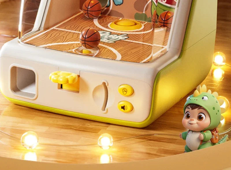 Basketball Shooting Arcade Game Toy - Desktop Pinball Hoop with LED Scoring, Fun Interactive for Kids Family Party Gathering