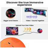 Customizable video glass ball DIY art glass ball lamp - spherical pixel display, detachable video and sound game screen