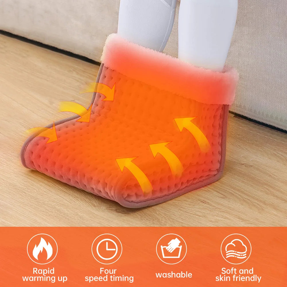 Electric Heated Foot US/EU Warmers Soft Feet Heating Pad 9-gear adjustable temperature Electric shoe heating pad
