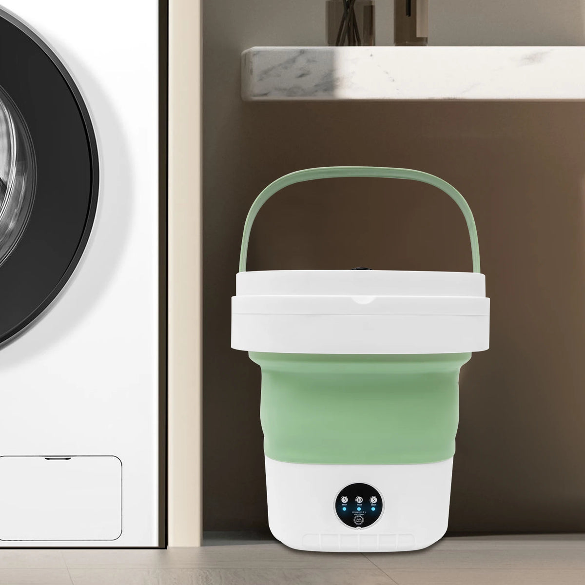 12L Portable Small Washing Machine Collapsible Washer Spin Dryer Apartment Travel Socks Underwear Panties Washing Machine