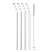 Reusable 8-Inch Glass Drinking Straws – 6 Sets